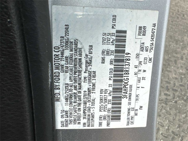 2011 Ford Fusion SEL Image 23 of 30