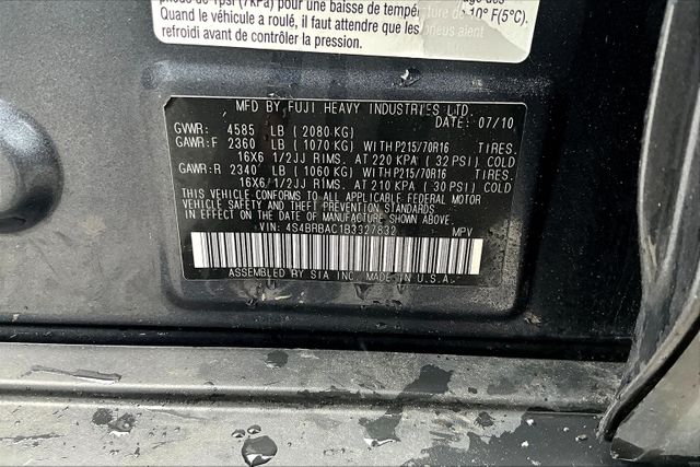 2011 Subaru Outback 2.5i Image 29 of 29
