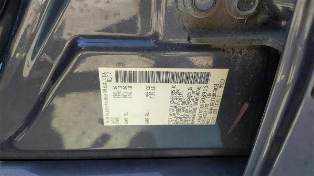 2012 Nissan Altima 2.5 SL Image 23 of 30
