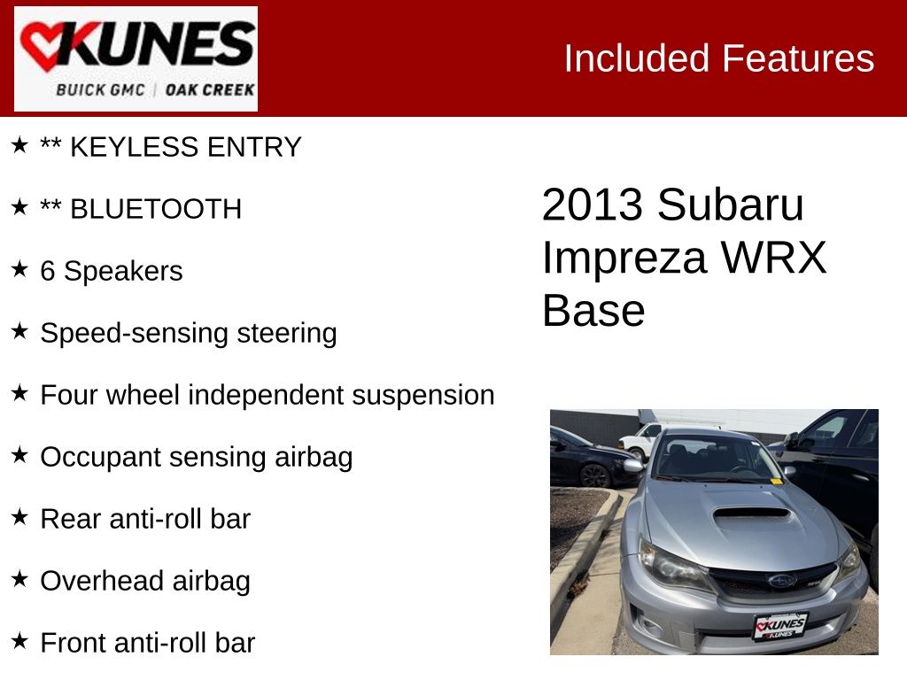 2013 Subaru Impreza WRX WRX Image 2 of 22
