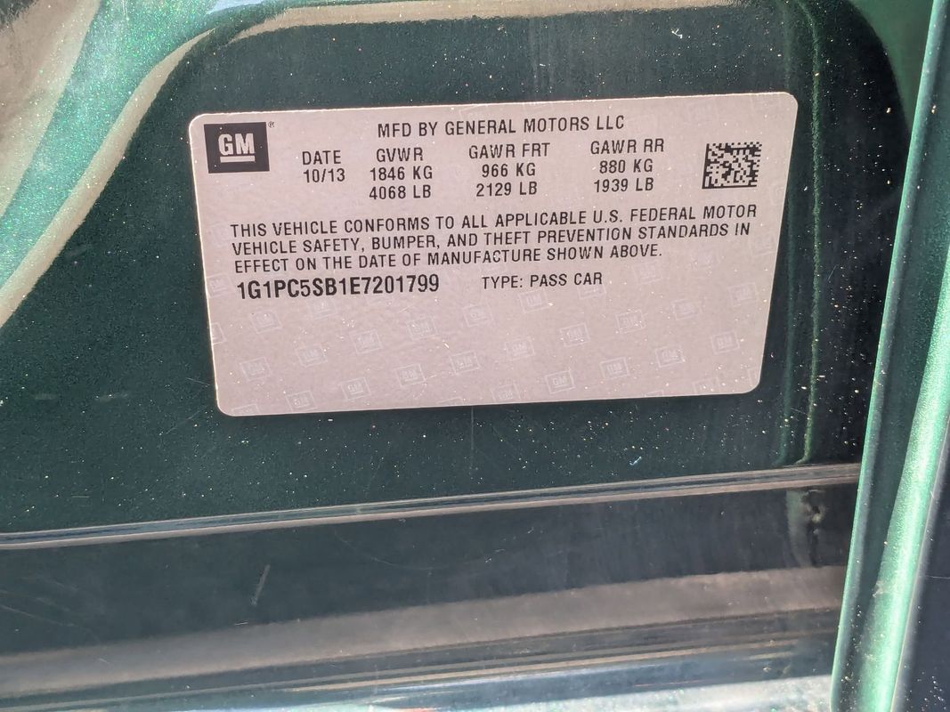 2014 Chevrolet Cruze 1LT Image 20 of 20