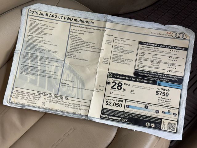 2015 Audi A6 2.0T Premium Plus Image 68 of 77