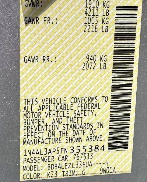 2015 Nissan Altima 2.5 S Image 18 of 19