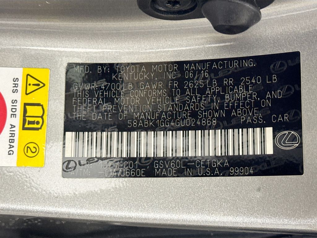 2016 Lexus ES 350 Image 35 of 44