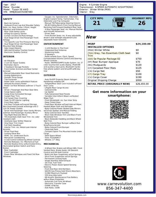 2017 Hyundai Tucson SE Image 21 of 28