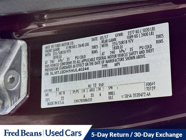 2017 Lincoln MKC Select Image 22 of 33