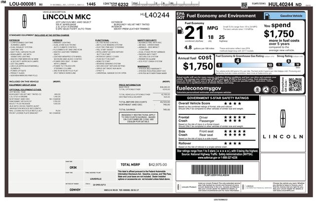 2017 Lincoln MKC Select Image 23 of 33