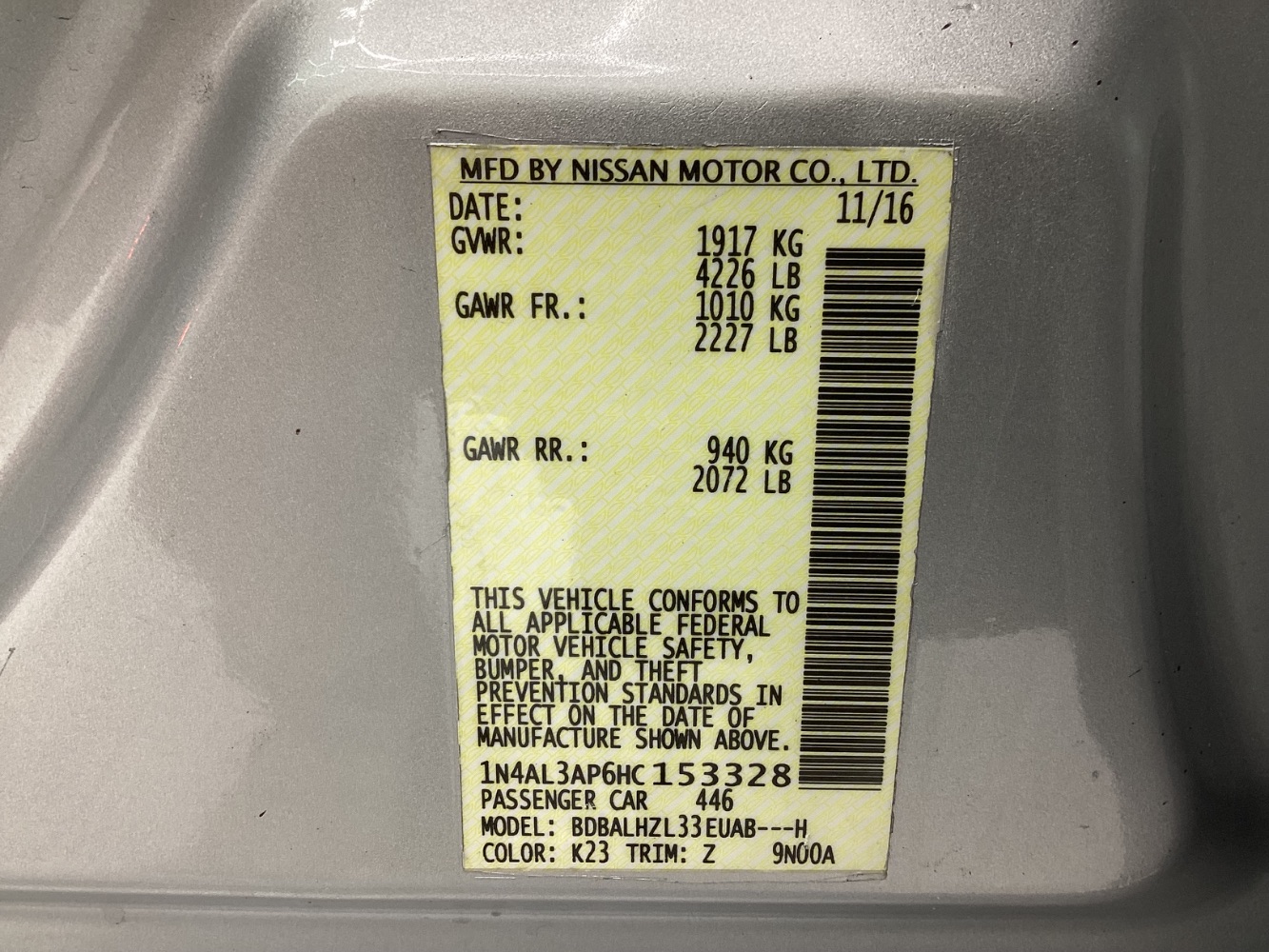 2017 Nissan Altima 2.5 SR Image 34 of 46