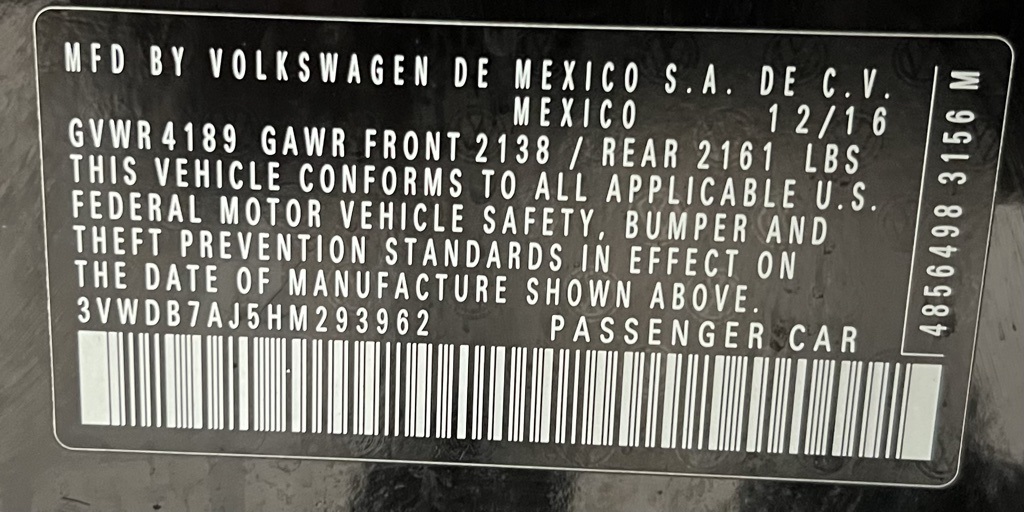 2017 Volkswagen Jetta 1.4T SE Image 55 of 67