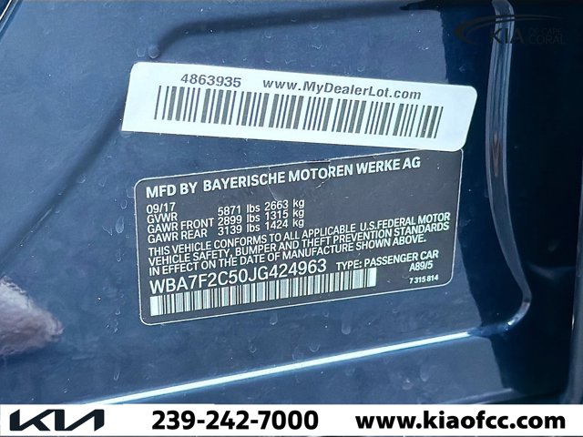 2018 BMW 7 Series 750i xDrive Image 27 of 40