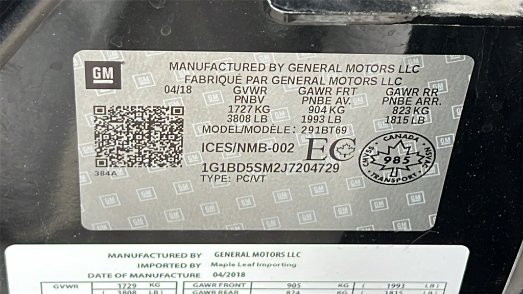 2018 Chevrolet Cruze LT Image 32 of 39