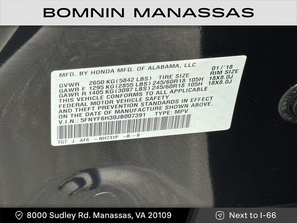 2018 Honda Pilot EX Image 16 of 31