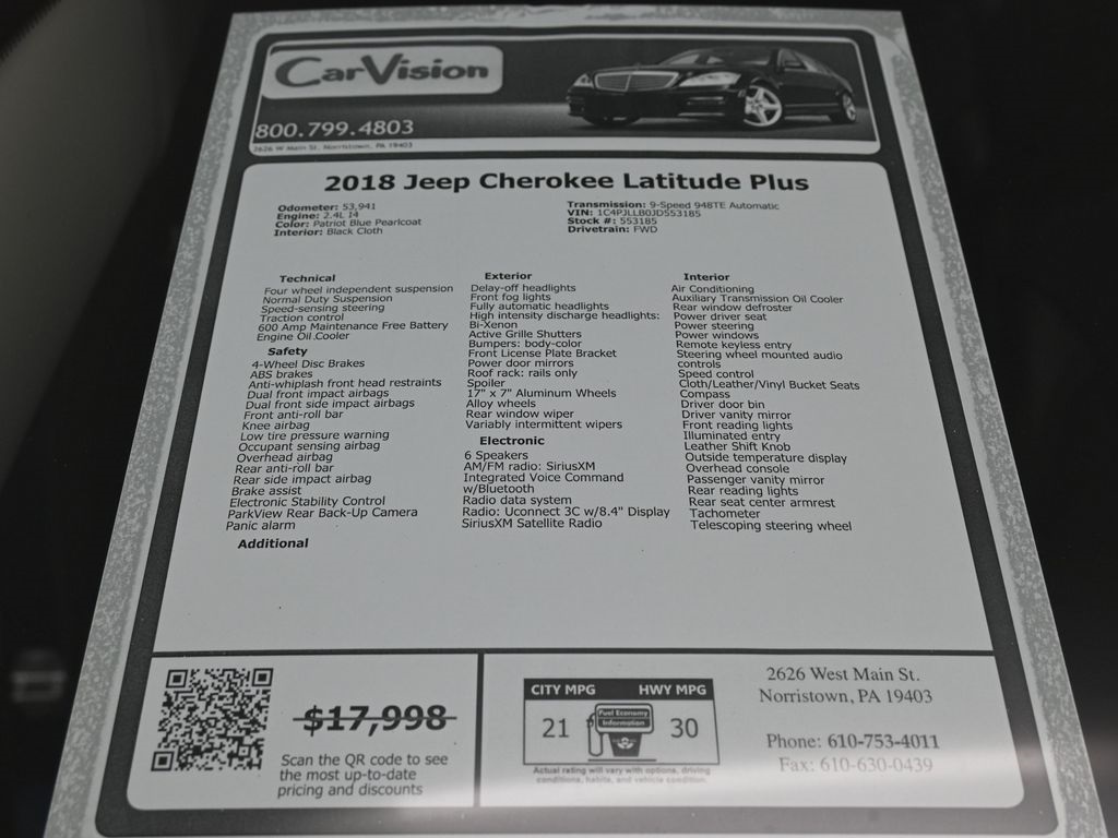 2018 Jeep Cherokee Latitude Plus Image 48 of 53