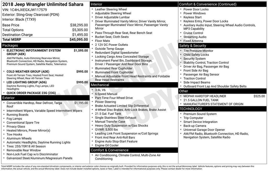 2018 Jeep Wrangler Unlimited Sahara Image 34 of 37