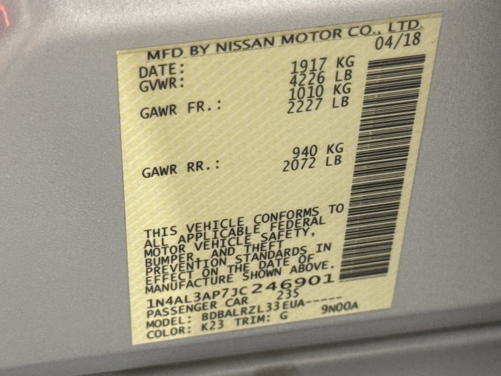 2018 Nissan Altima 2.5 SL Image 31 of 42