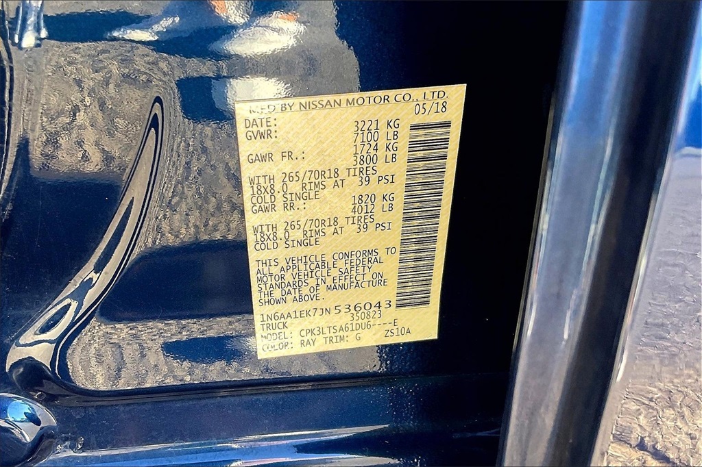 2018 Nissan Titan SV Image 25 of 33