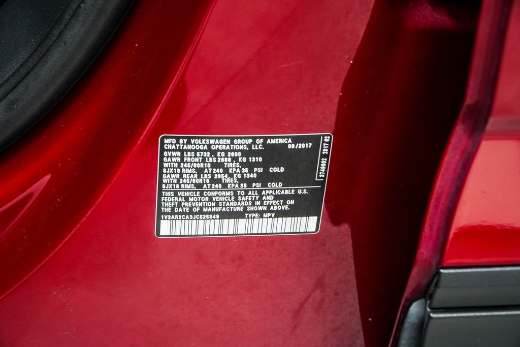 2018 Volkswagen Atlas 3.6L V6 S Image 36 of 44
