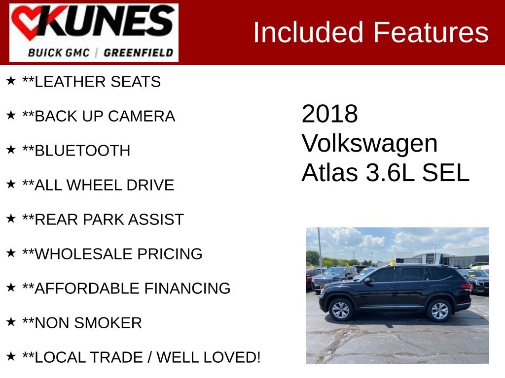 2018 Volkswagen Atlas 3.6L V6 SEL Image 8 of 46