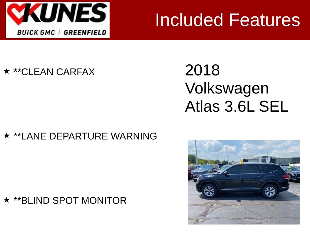 2018 Volkswagen Atlas 3.6L V6 SEL Image 9 of 46