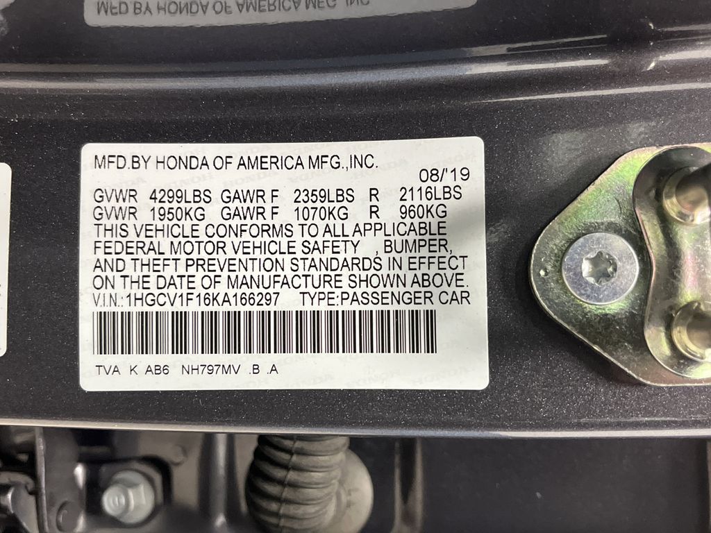 2019 Honda Accord LX 1.5T Image 33 of 34