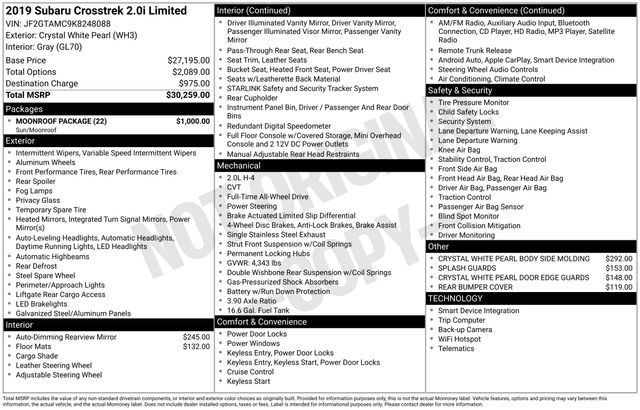 2019 Subaru Crosstrek Limited Image 33 of 52