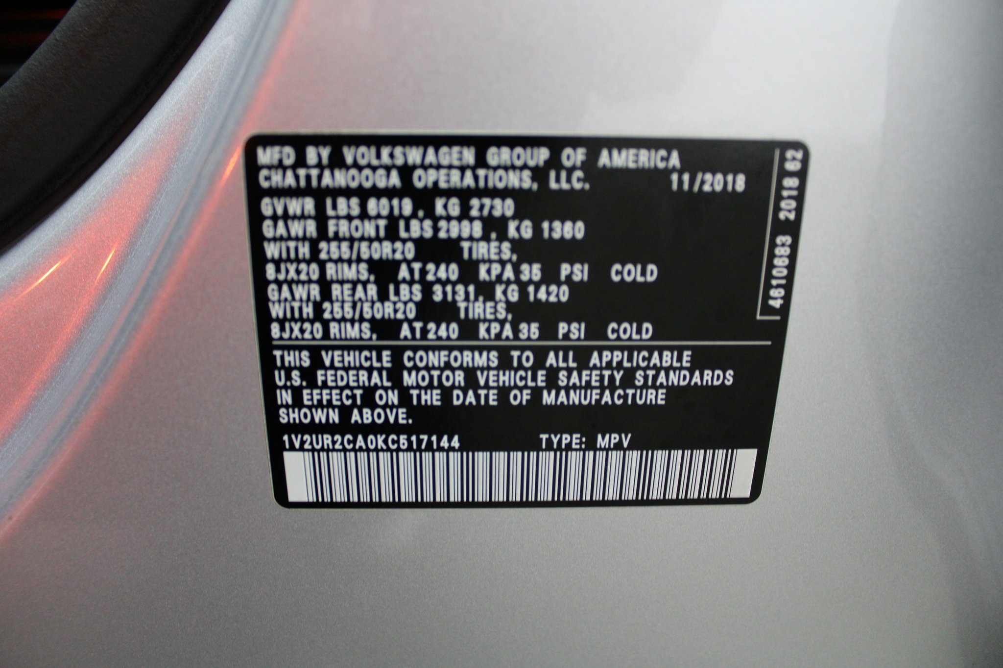 2019 Volkswagen Atlas 3.6L V6 SE Technology Image 30 of 43