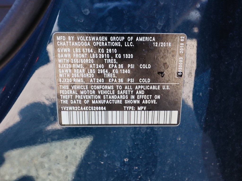 2019 Volkswagen Atlas 3.6L V6 SE Technology Image 30 of 36