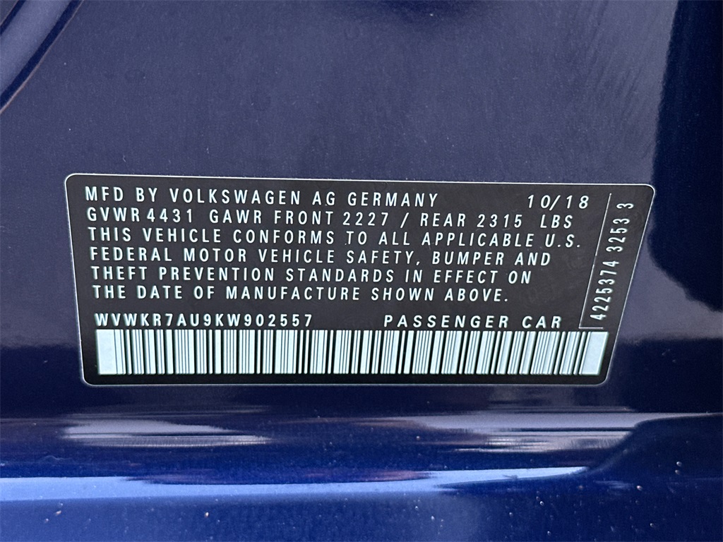 2019 Volkswagen e-Golf SE Image 22 of 34