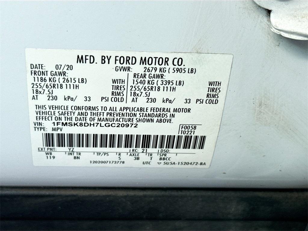 2020 Ford Explorer XLT Image 30 of 33