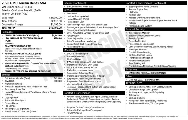2020 GMC Terrain Denali Image 18 of 21