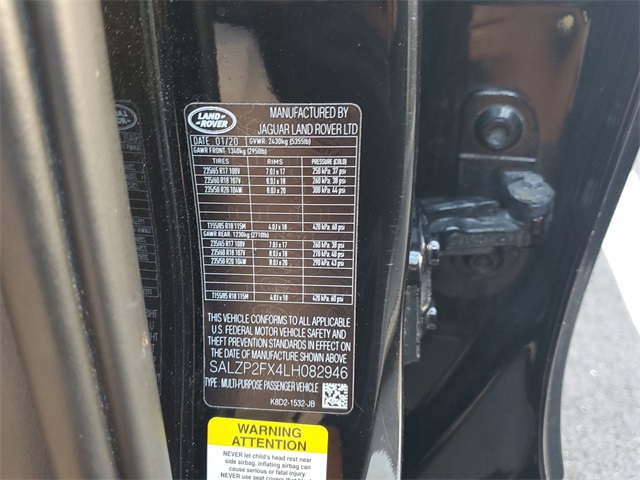 2020 Land Rover Range Rover Evoque SE Image 22 of 30