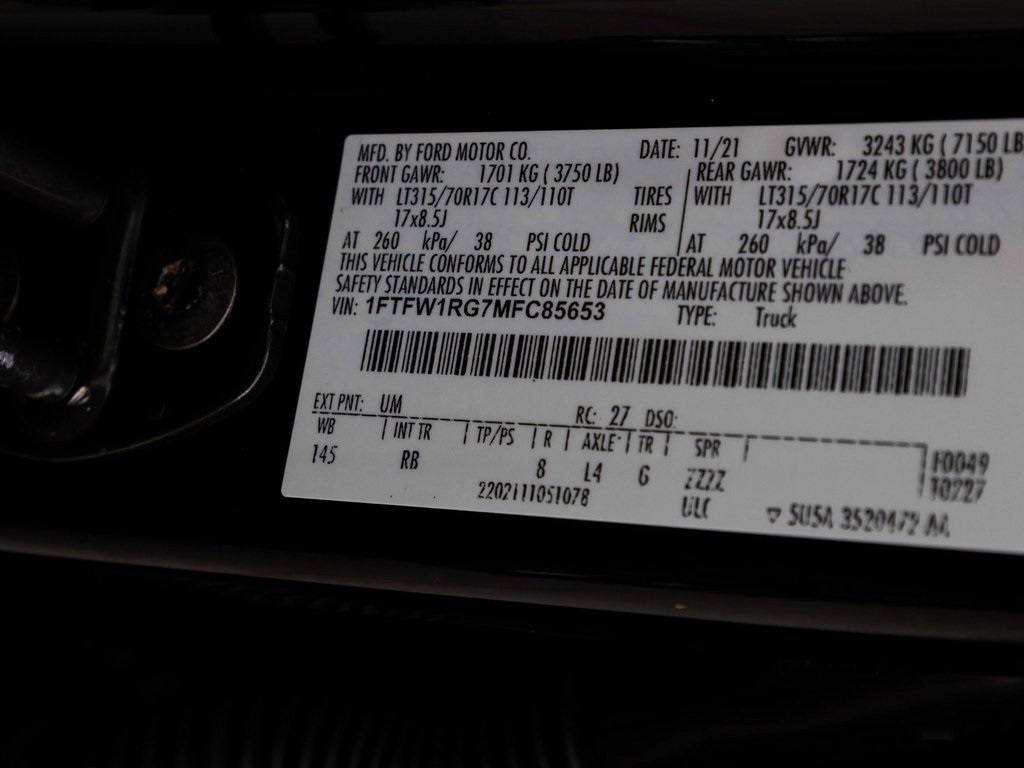 2021 Ford F-150 Raptor Image 33 of 40