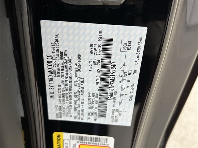 2021 Ford Mustang EcoBoost Premium Image 35 of 38