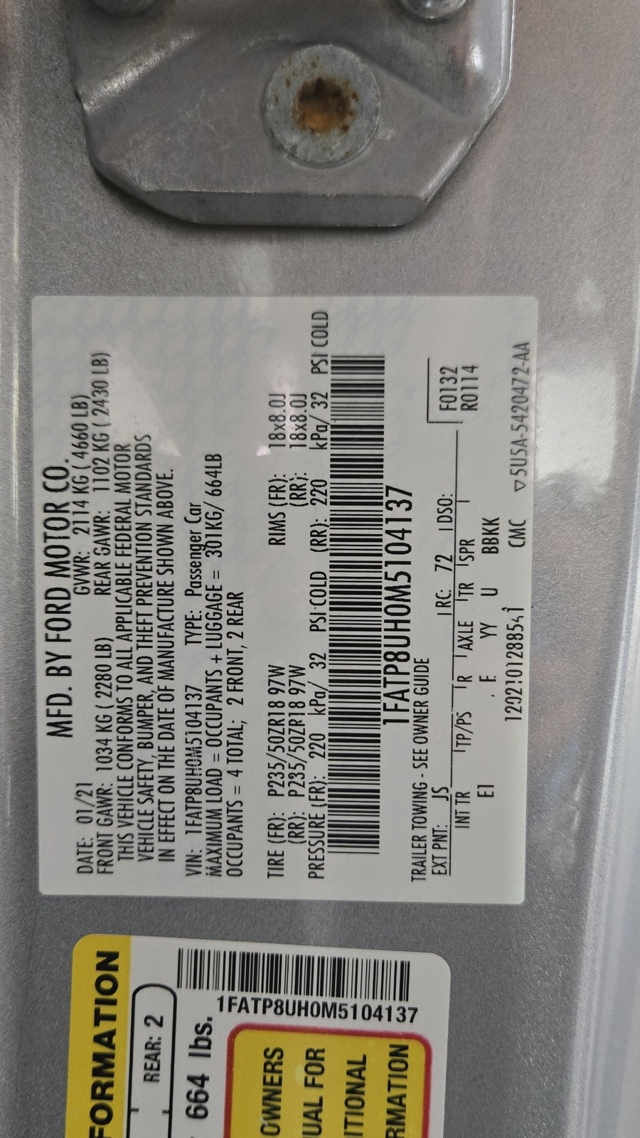 2021 Ford Mustang EcoBoost Premium Image 25 of 29