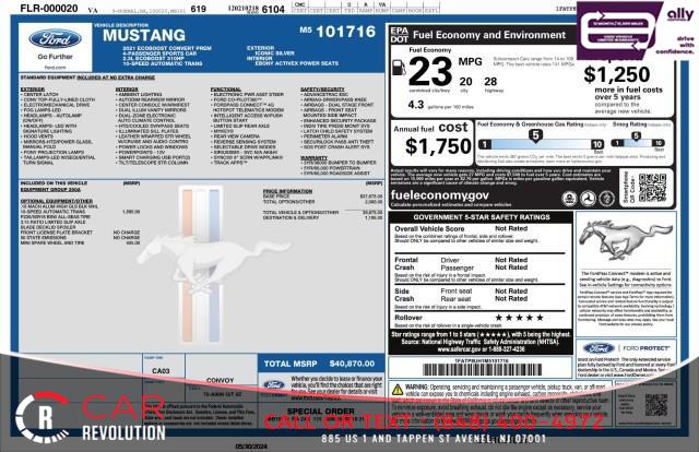 2021 Ford Mustang EcoBoost Premium Image 41 of 54