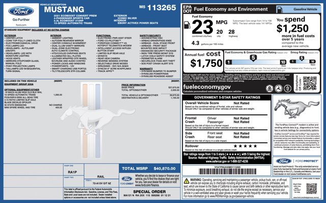 2021 Ford Mustang EcoBoost Premium Image 24 of 31