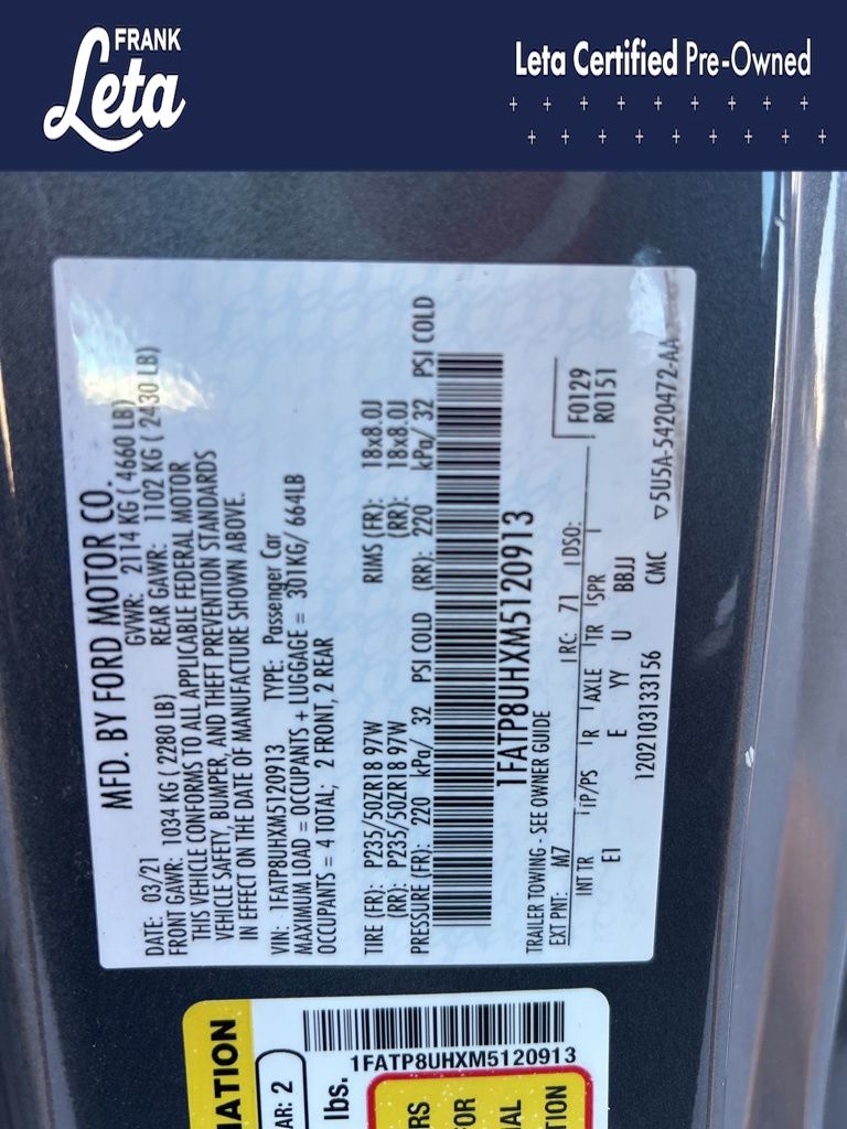 2021 Ford Mustang EcoBoost Premium Image 41 of 47