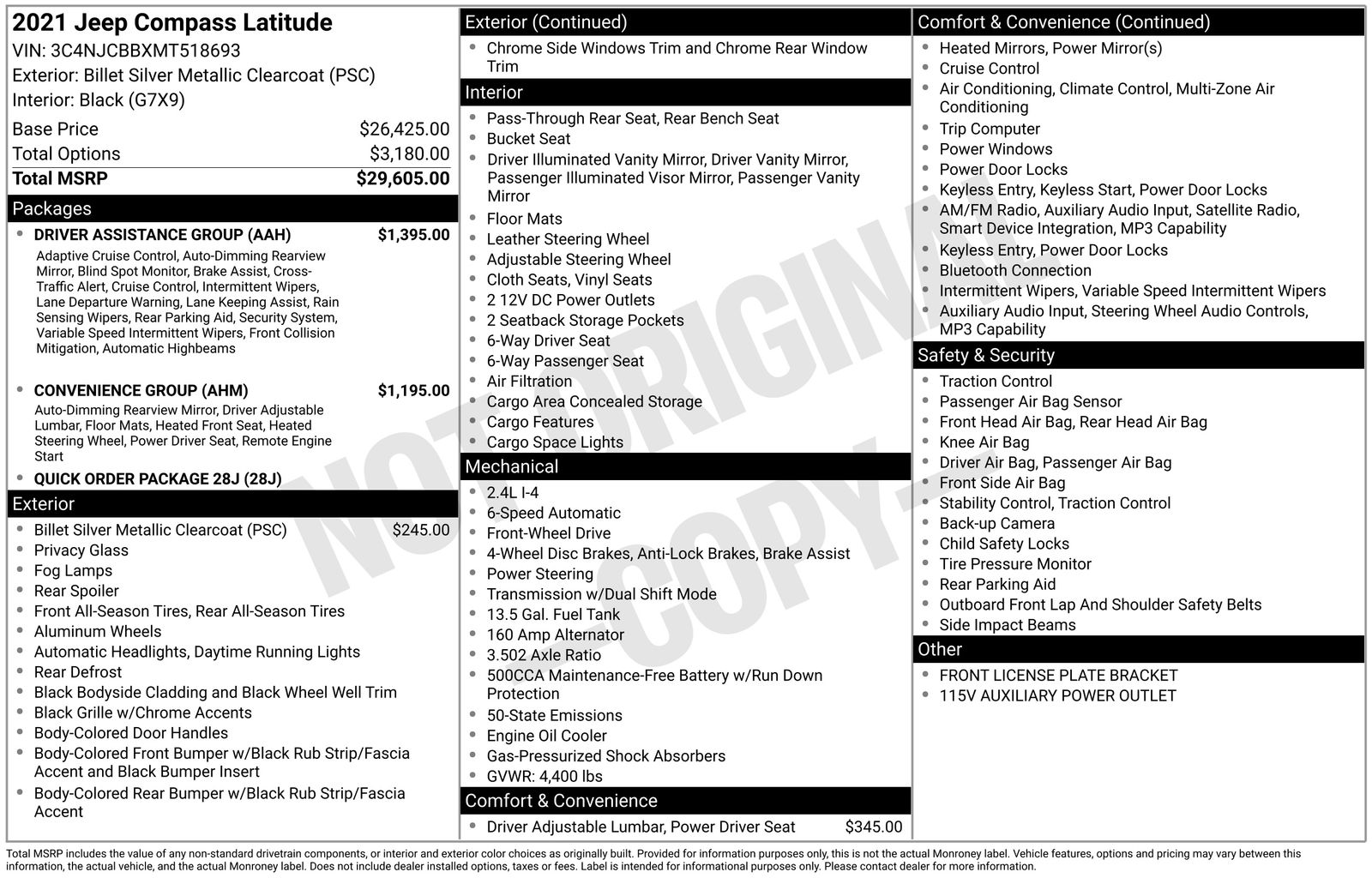 2021 Jeep Compass Latitude Image 1 of 1