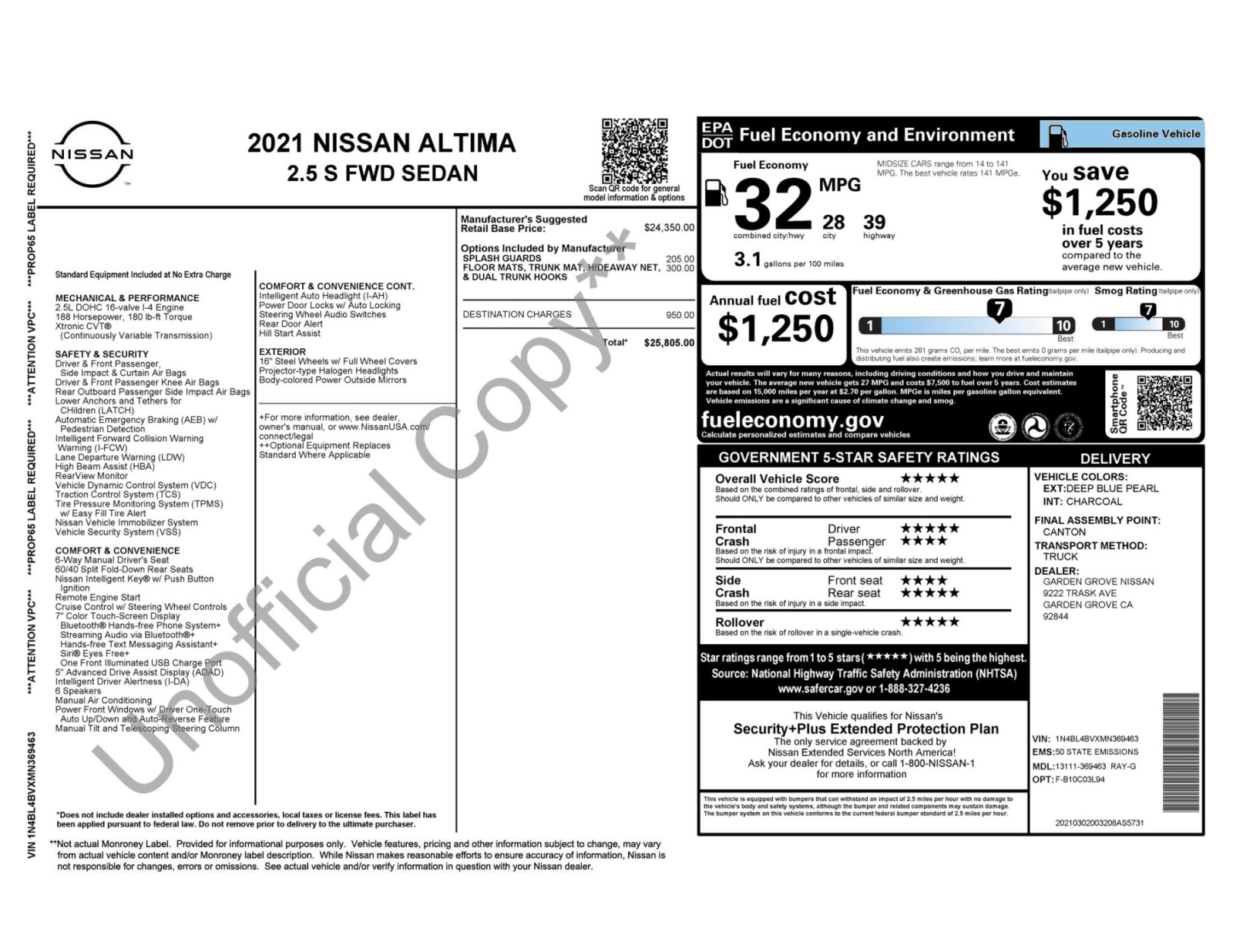 2021 Nissan Altima 2.5 S Image 43 of 47