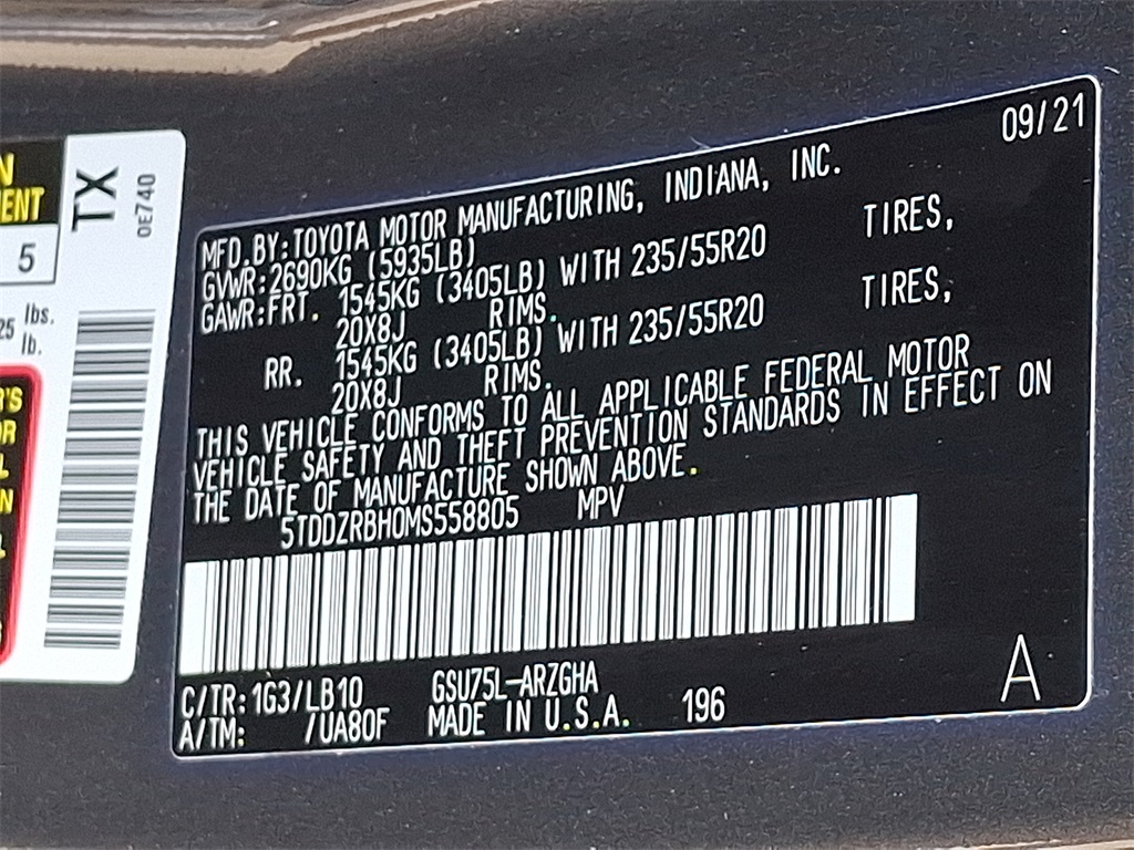 2021 Toyota Highlander Limited Image 21 of 30