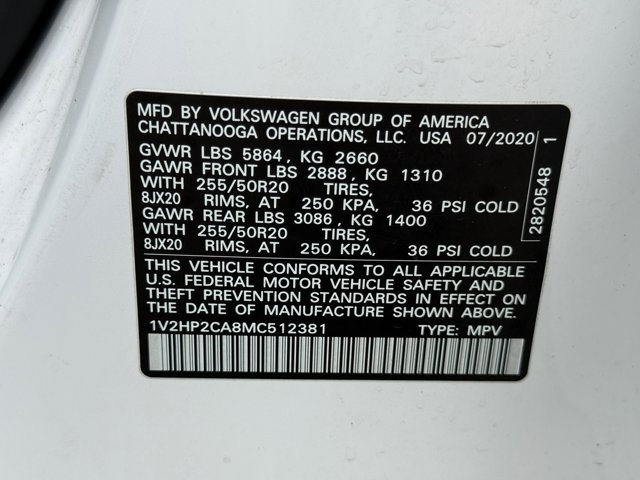 2021 Volkswagen Atlas 2.0T SE Technology Image 31 of 35