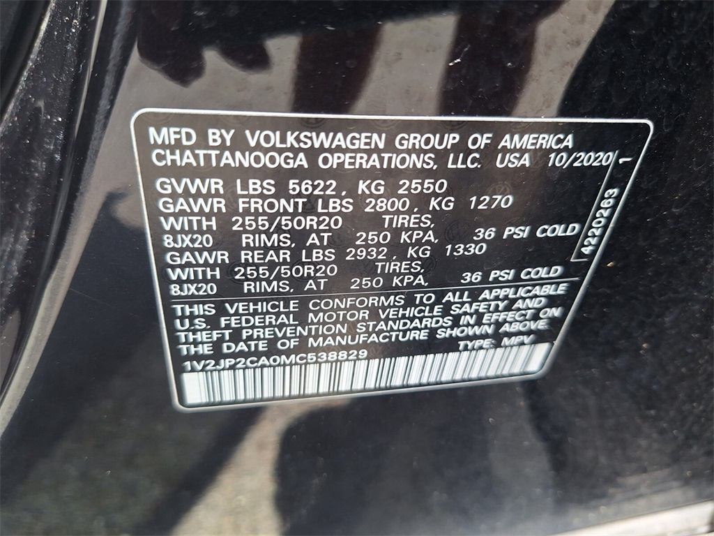 2021 Volkswagen Atlas 2.0T SE Technology Image 22 of 28