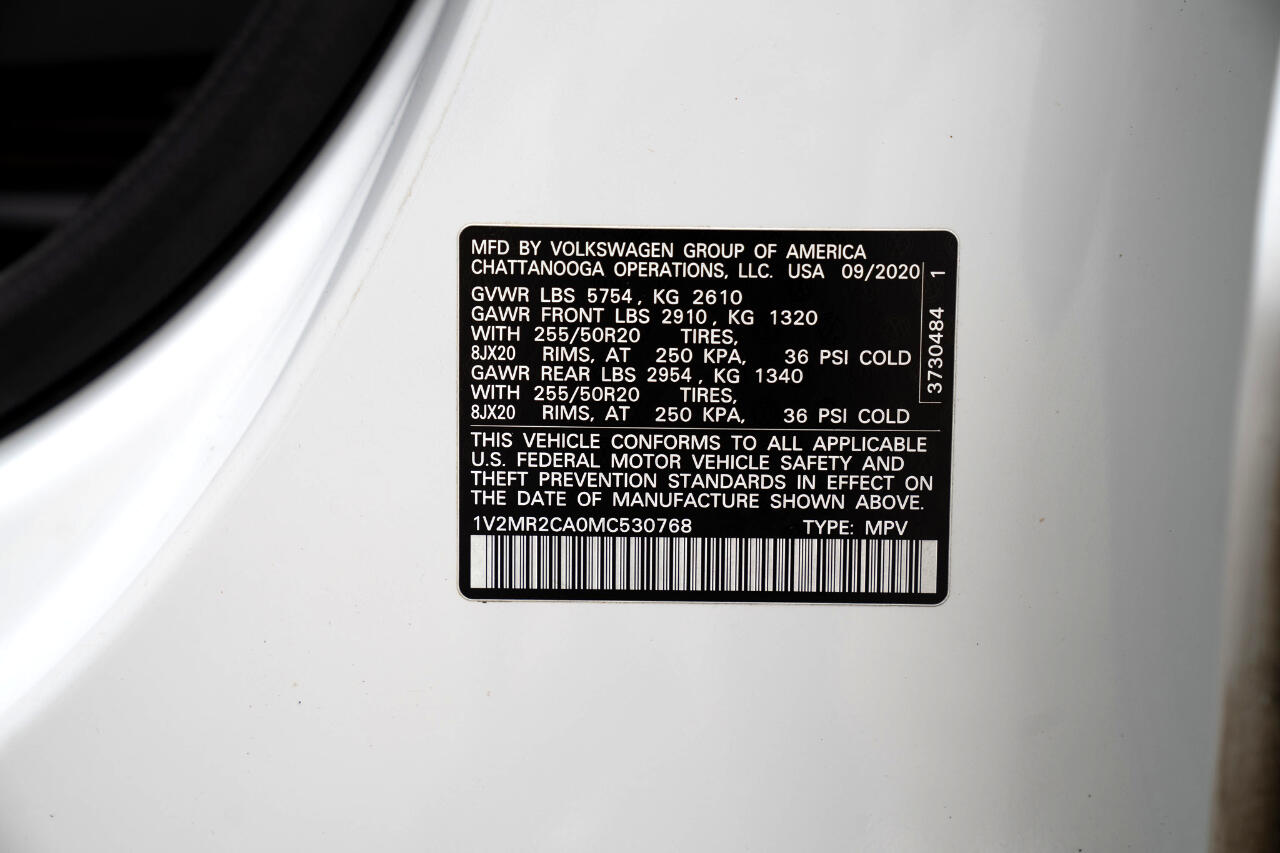 2021 Volkswagen Atlas 3.6L V6 SE Technology R-Line Image 51 of 51