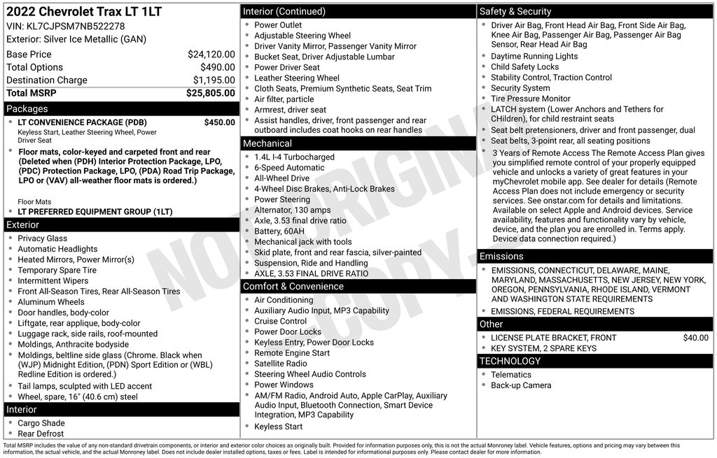 2022 Chevrolet Trax LT Image 25 of 30