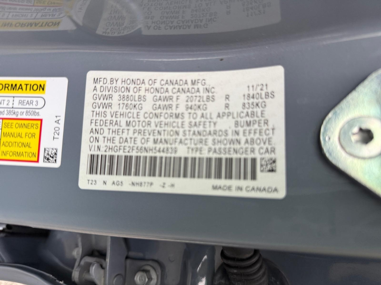 2022 Honda Civic Sport Image 25 of 29