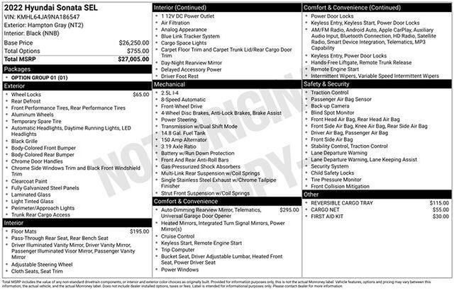 2022 Hyundai Sonata SEL Image 20 of 32