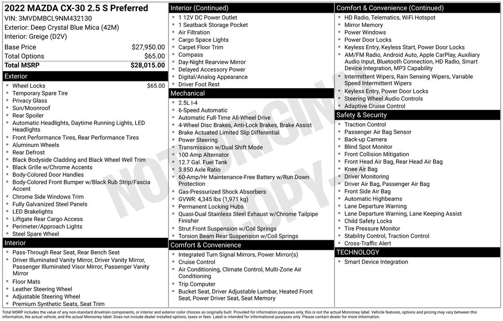 2022 Mazda CX-30 2.5 S Preferred Package Image 58 of 68