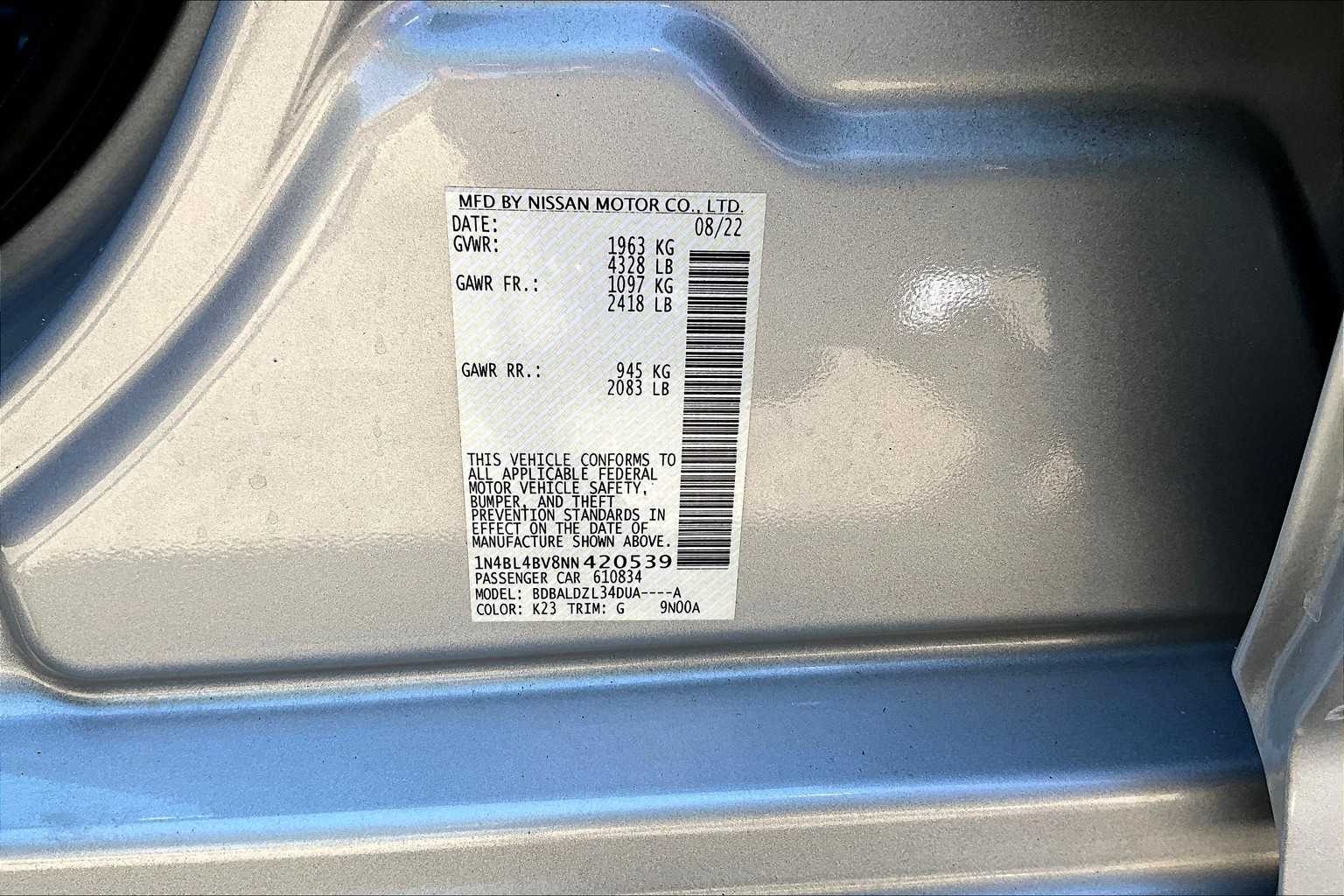 2022 Nissan Altima 2.5 S Image 30 of 33