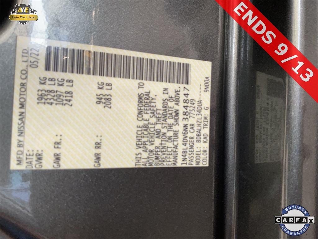 2022 Nissan Altima 2.5 SV Image 42 of 62