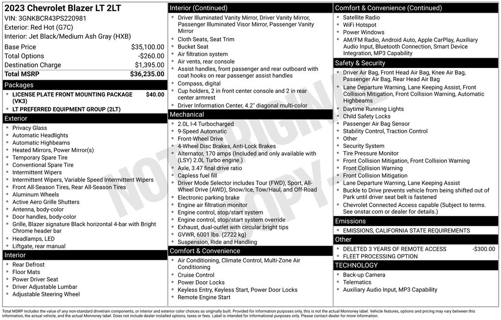2023 Chevrolet Blazer LT Image 57 of 64
